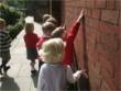 Children exploring the building (2000)