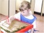 We draw a picture on the clay