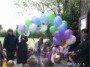 Moorland Nursery School chilren releasing balloons