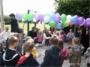 Moorland Nursery School chilren releasing balloons