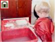 Clay is pressed into our special frame