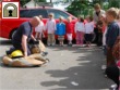A fire engine visited Moorland Nursery School