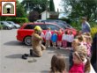 A fire engine visited Moorland Nursery School