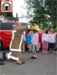 A fire engine visited Moorland Nursery School