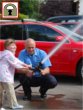 A fire engine visited Moorland Nursery School